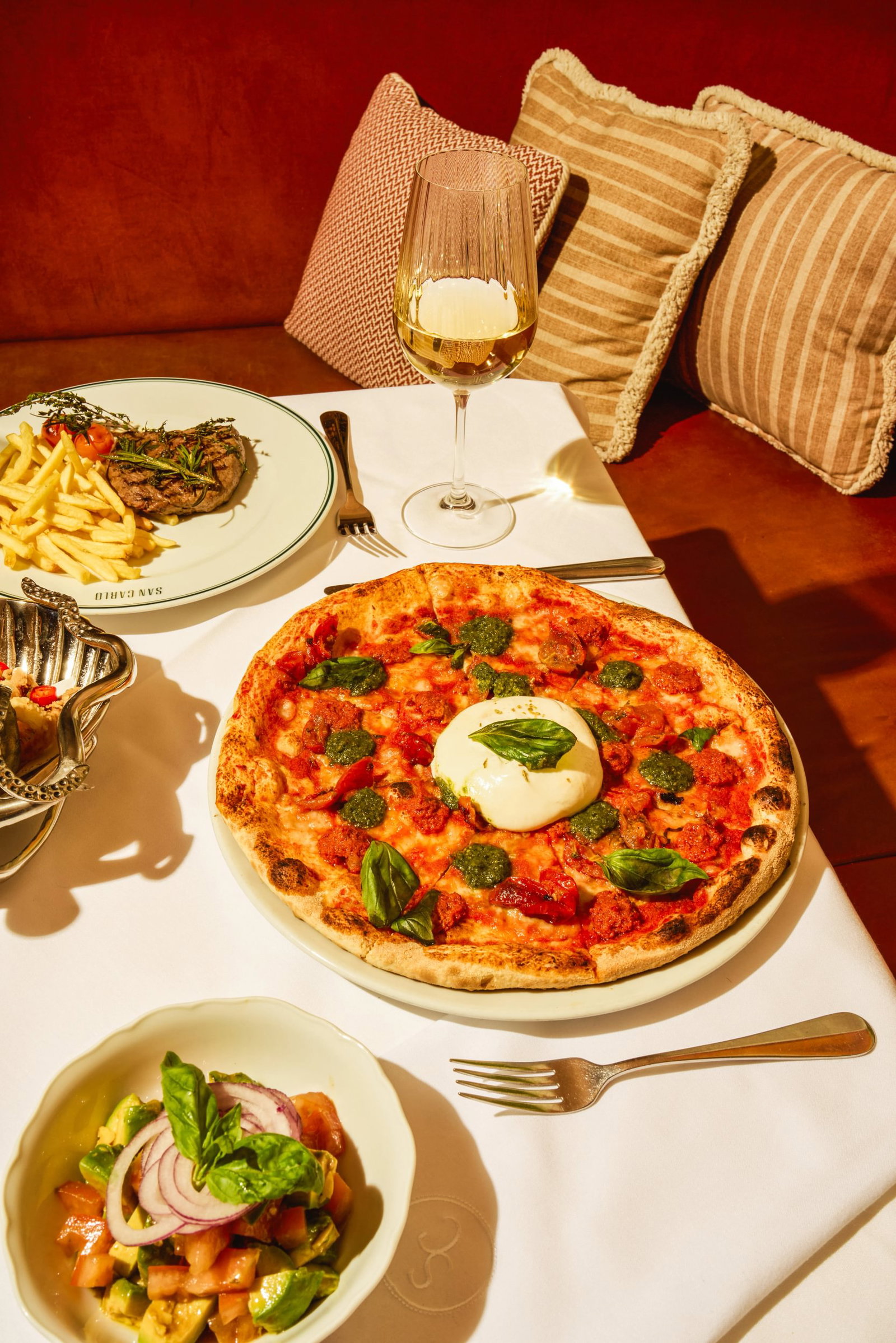 Burrata Pizza at San Carlo