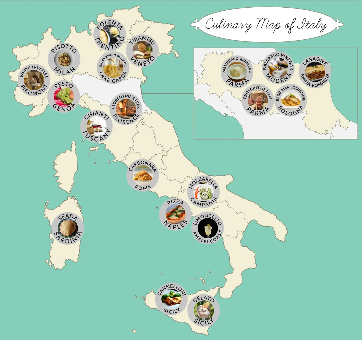 A Culinary Map of Italy